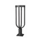 Z-Lite Leland Outdoor Pier Mounted Fixture, 1-Light, 9 In.W x 28.25 In.H, Sand Black/Sand Blast 5005PHB-533PM-BK-LED - alternate 3